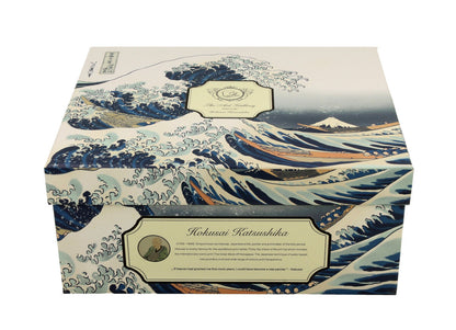 DUO ART GALLERY 2er-Set Tassen 280 ml THE GREAT WAVE mit Untertassen, New Bone China Porzellan – Bild 5