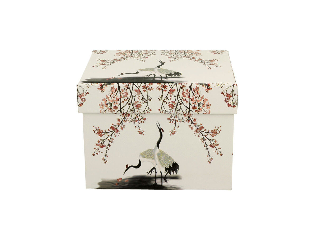 DUO ART GALLERY Fassbecher 430 ml SAKURA & CRANES New Bone China Porzellan – Bild 3