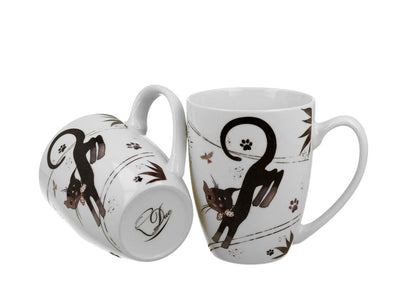 DUO ANIMALS 2er-Set Becher 380 ml CHARMING CATS New Bone China Porzellan – Bild 3