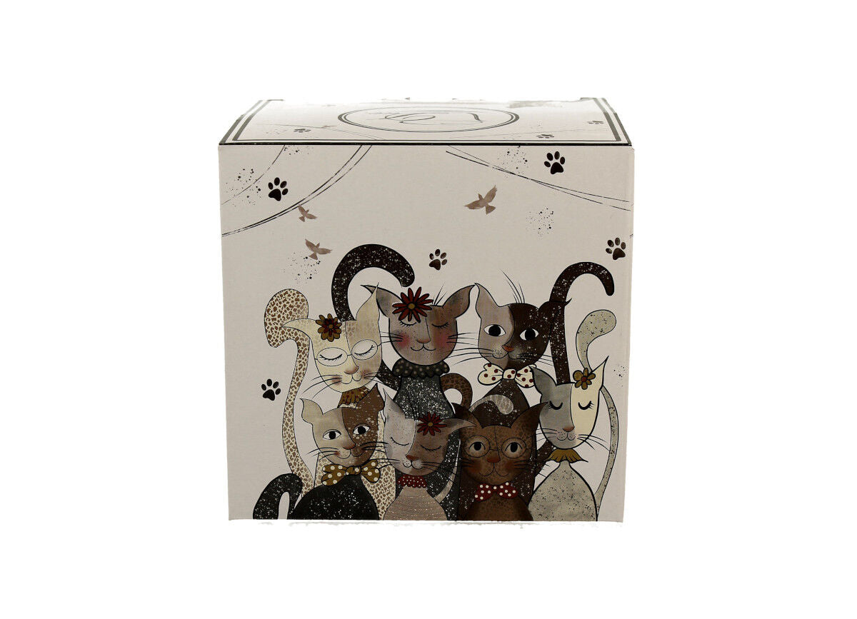 DUO ANIMALS Becher 650 ml CATS FAMILY New Bone China Porzellan – Bild 3