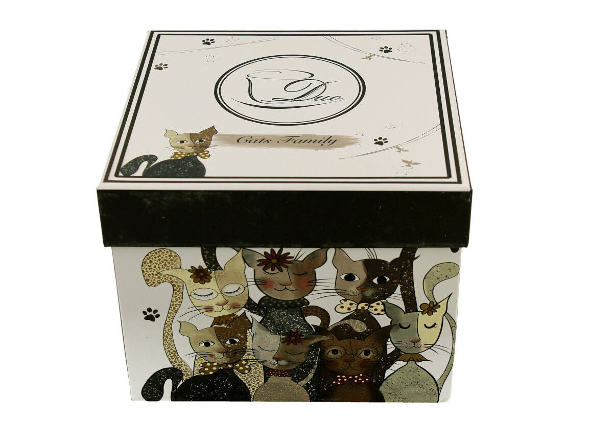 DUO ANIMALS 2er-Set Tassen 280 ml CATS FAMILY mit Untertassen, New Bone China Porzellan – Bild 5
