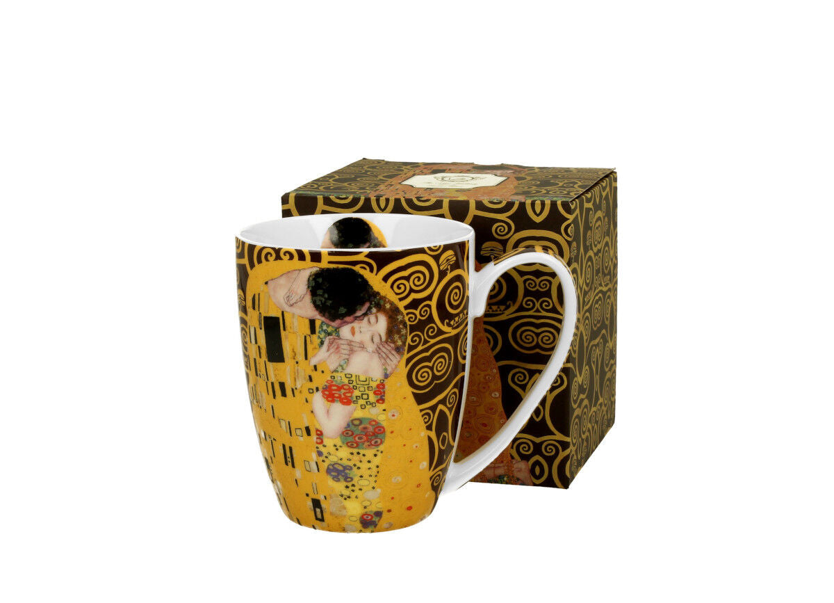 10er SET DUO ART GALLERY Klassischer Becher 350 ml THE KISS BROWN New Bone China Porzellan – Bild 2