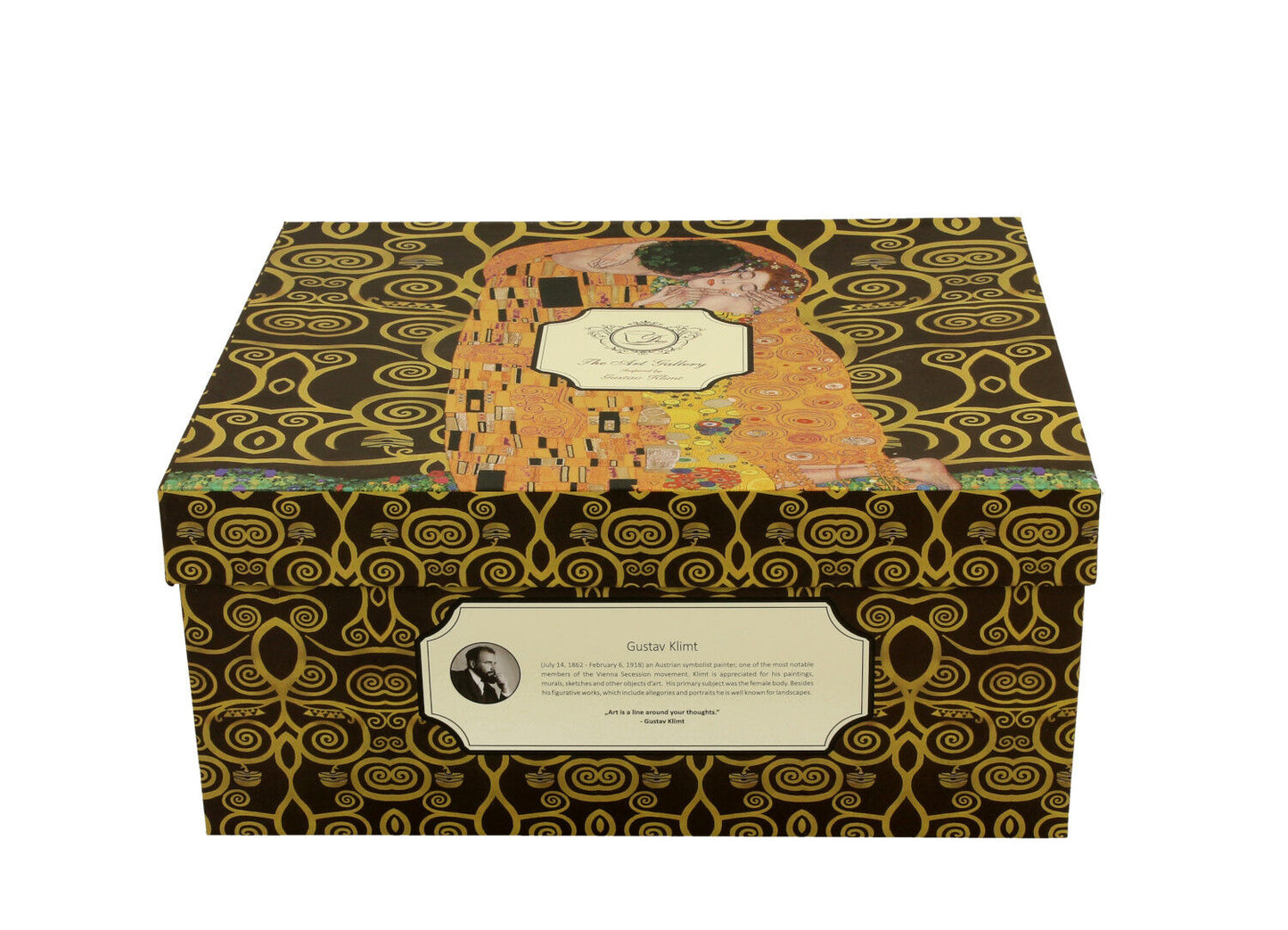 DUO ART GALLERY 2er-Set Tassen 250 ml THE KISS BROWN mit Untertassen, New Bone China Porzellan – Bild 5