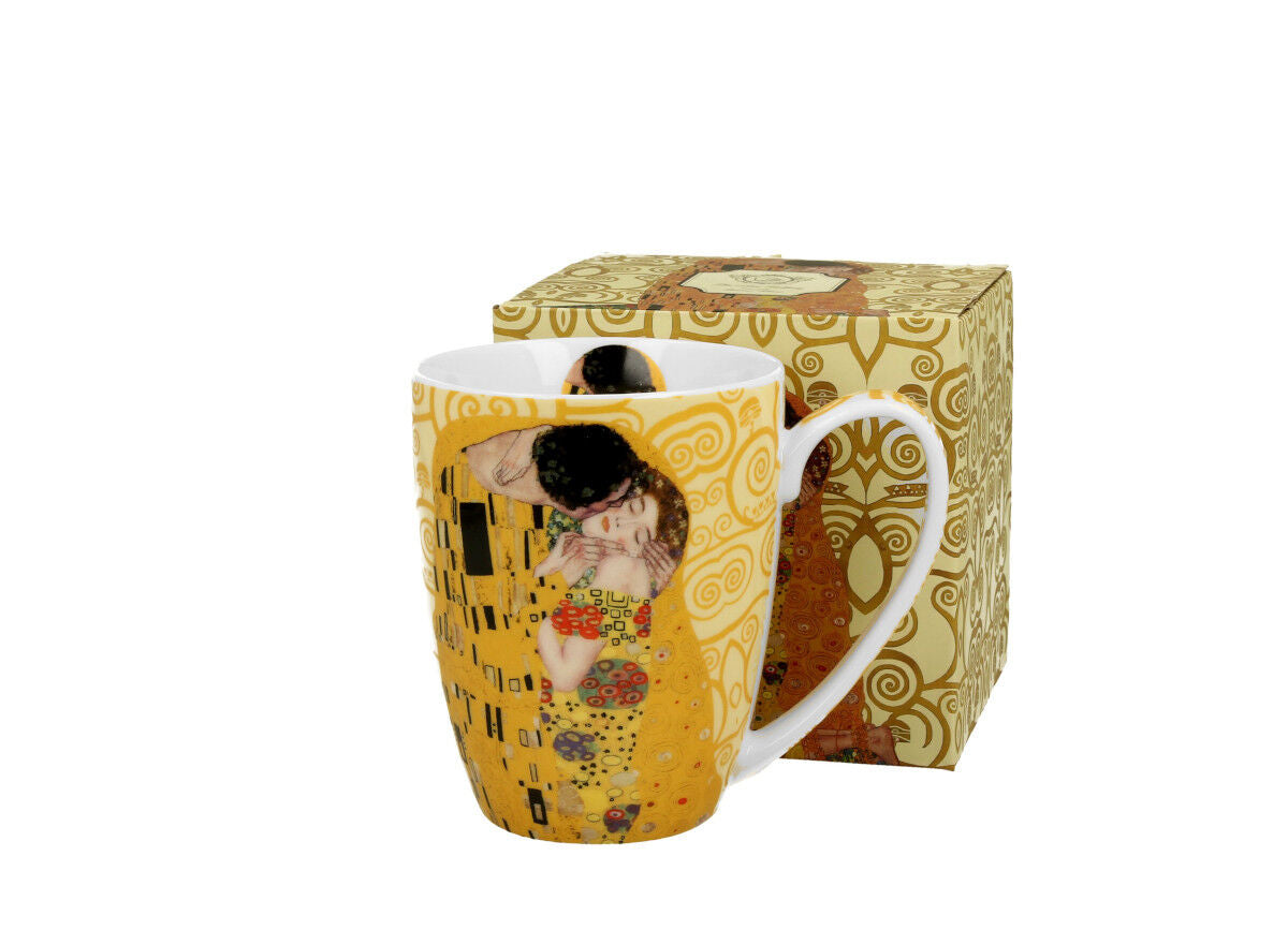 10er SET DUO ART GALLERY Klassischer Becher 350 ml THE KISS ECRU New Bone China Porzellan – Bild 2