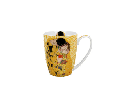 DUO ART GALLERY Klassischer Becher 350 ml THE KISS ECRU New Bone China Porzellan – Bild 2