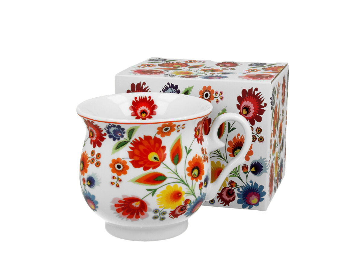 DUO ETNO Becher 500 ml ŁOWICZ New Bone China Porzellan