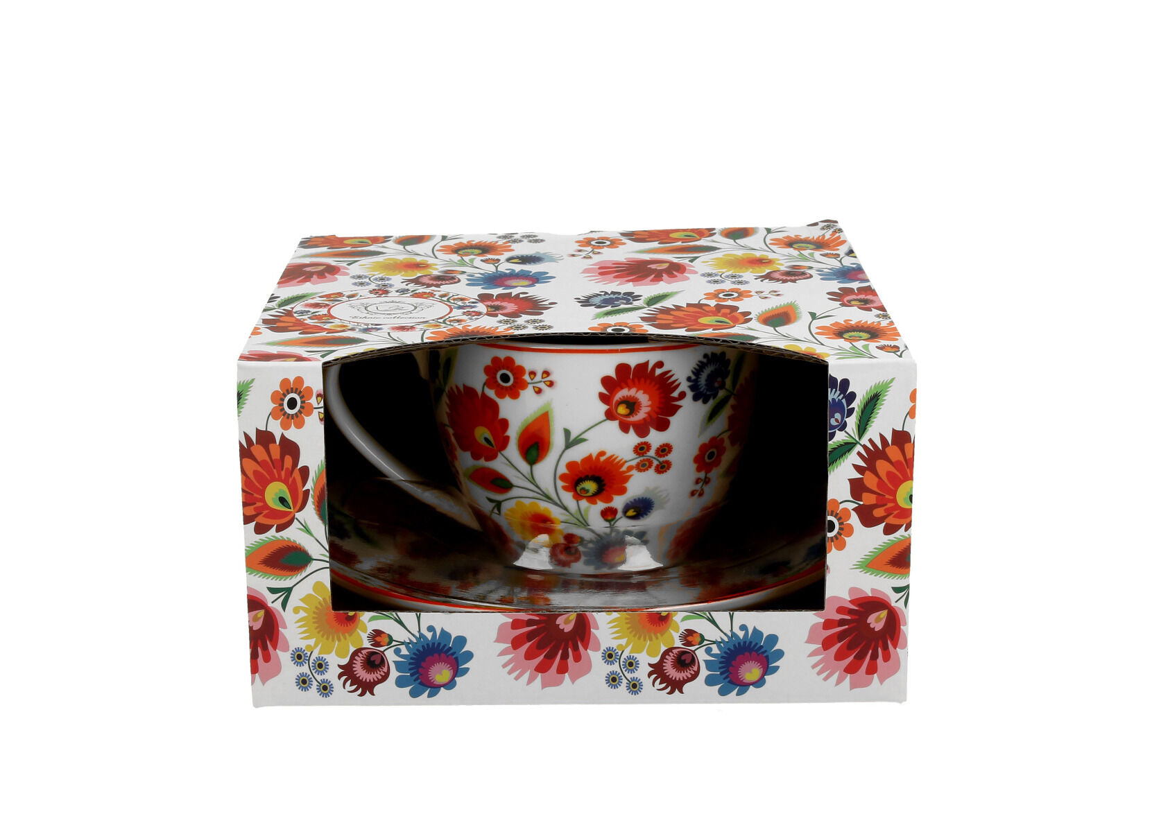 10er SET DUO ETNO 33991 Tasse 250 ml ŁOWICZ mit Untertasse, New Bone China Porzellan – Bild 4