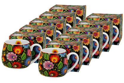 10er SET DUO ETNO Fassbecher 430 ml ETNIC New Bone China Porzellan