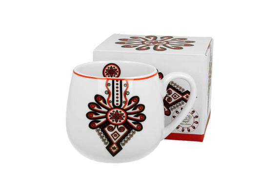 DUO ETNO Fassbecher 430 ml RURAL ORNAMENT New Bone China Porzellan