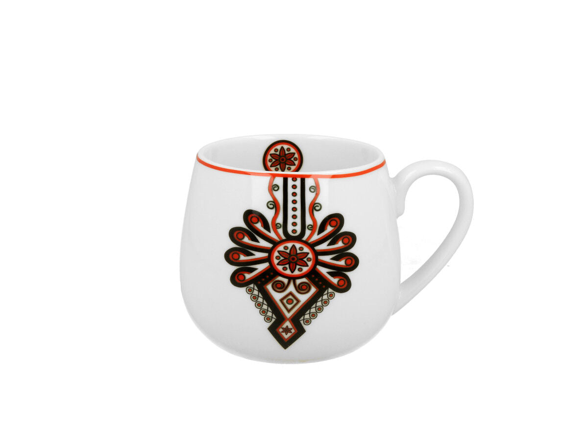 DUO ETNO Fassbecher 430 ml RURAL ORNAMENT New Bone China Porzellan – Bild 2