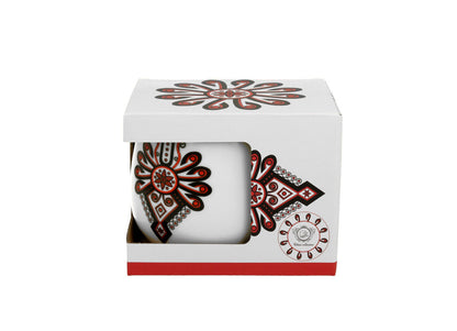 DUO ETNO Fassbecher 430 ml RURAL ORNAMENT New Bone China Porzellan – Bild 3