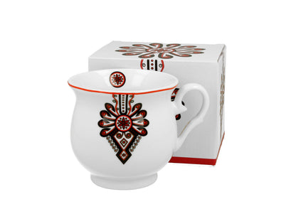 DUO ETNO Becher 500 ml RURAL ORNAMENT New Bone China Porzellan