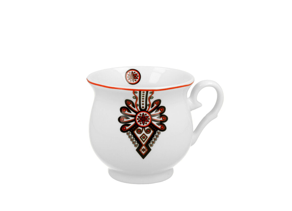 DUO ETNO Becher 500 ml RURAL ORNAMENT New Bone China Porzellan – Bild 2