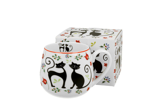 DUO ANIMALS Fassbecher 430 ml ETNO CATS New Bone China Porzellan