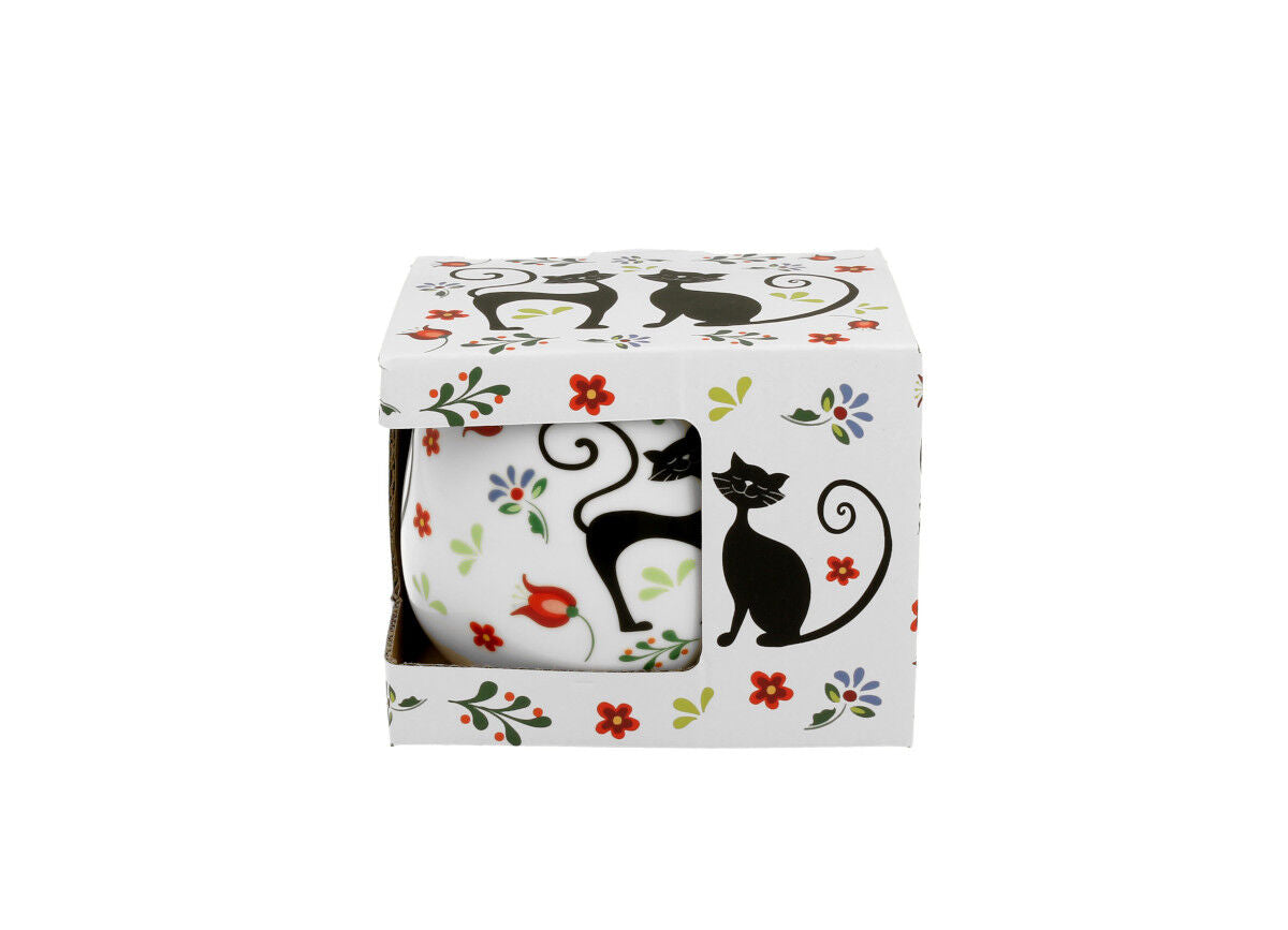 DUO ANIMALS Fassbecher 430 ml ETNO CATS New Bone China Porzellan – Bild 3