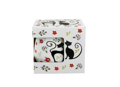 DUO ANIMALS Fassbecher 430 ml ETNO CATS mit Teesieb, New Bone China Porzellan – Bild 4