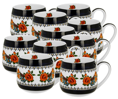 10er SET DUO ETNO 34349 Fassbecher 430 ml INDIGO New Bone China Porzellan