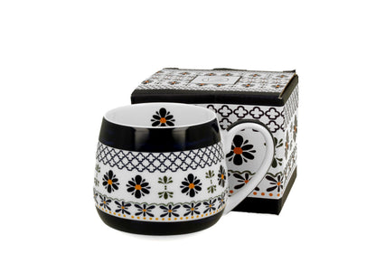 DUO ETNO 34400 Fassbecher 430 ml INDIGO New Bone China Porzellan