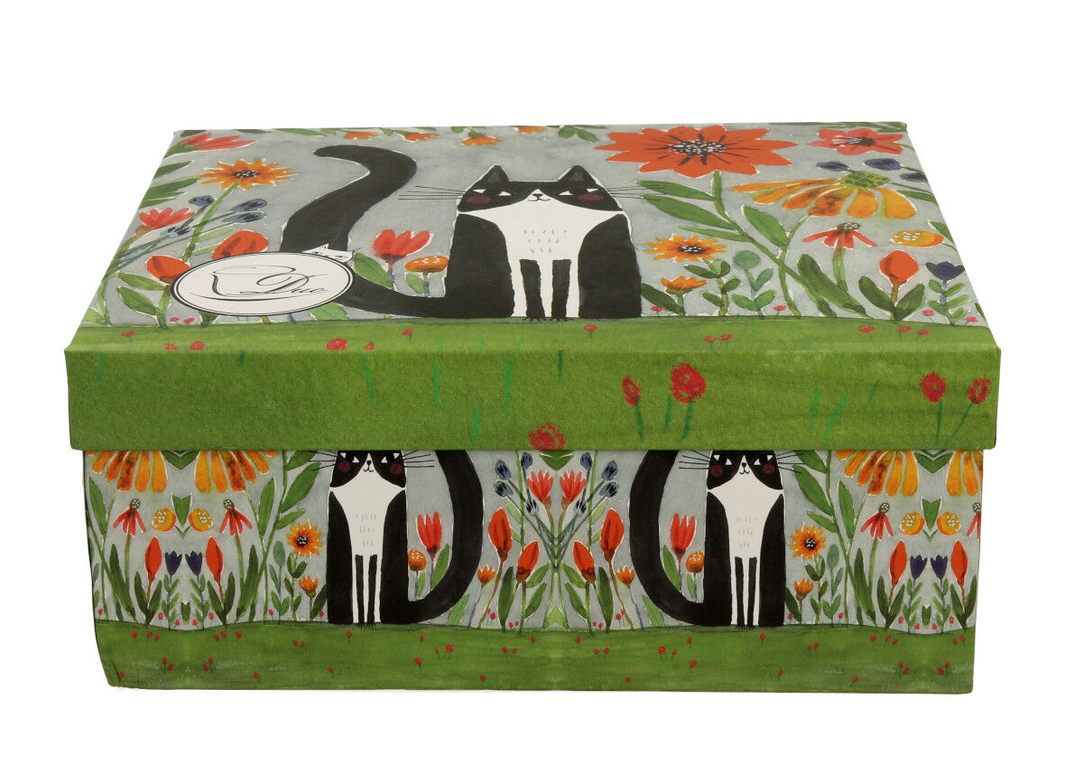 DUO ANIMALS 2er-Set Tassen 230 ml CAT'S WORLD – MEADOW mit Untertassen, New Bone China Porzellan – Bild 5