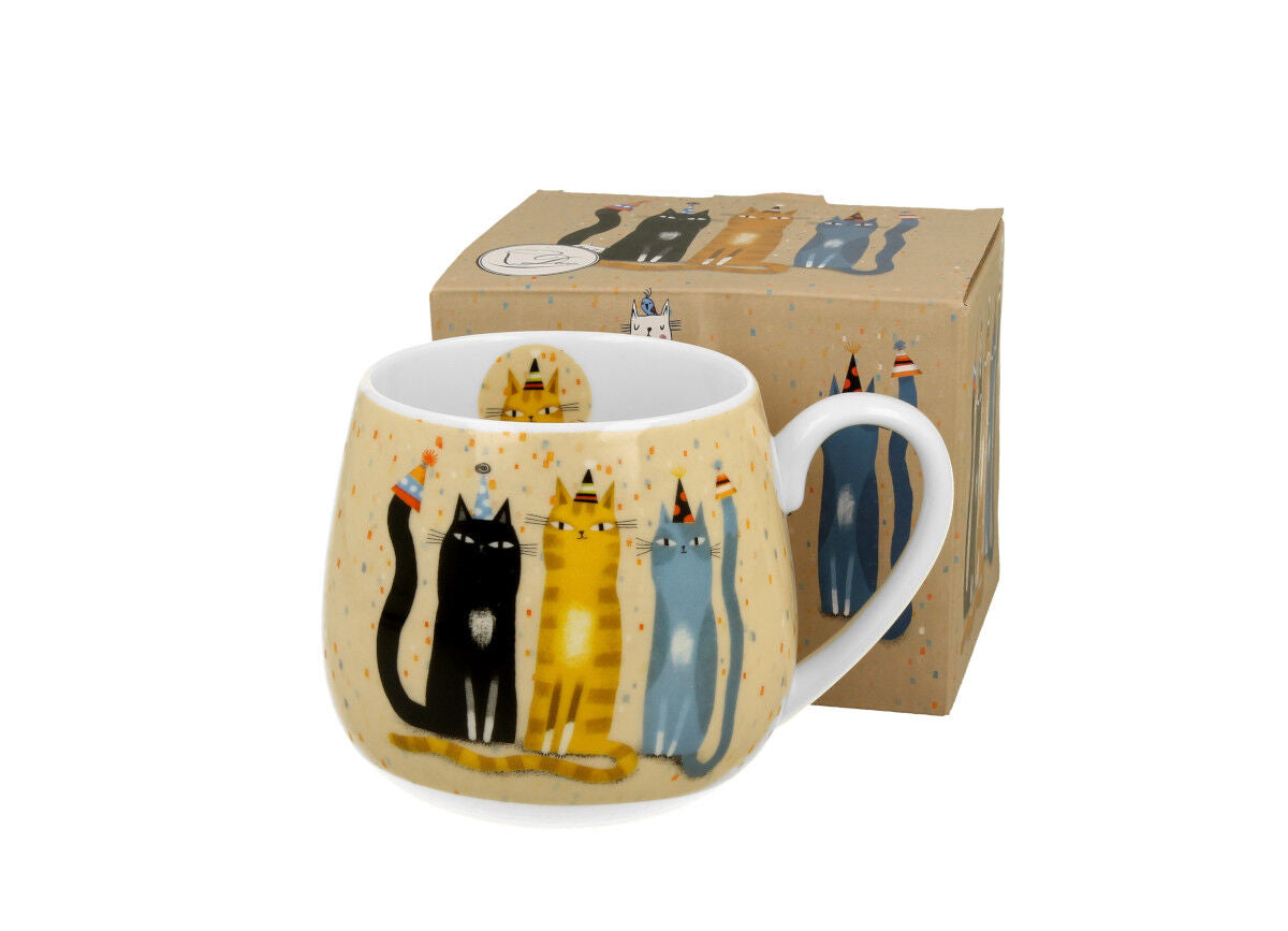 DUO ANIMALS Fassbecher 430 ml CAT'S WORLD – PARTY New Bone China Porzellan