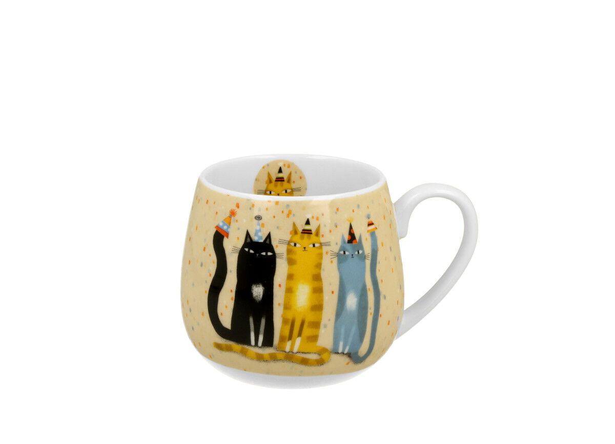 DUO ANIMALS Fassbecher 430 ml CAT'S WORLD – PARTY New Bone China Porzellan – Bild 2