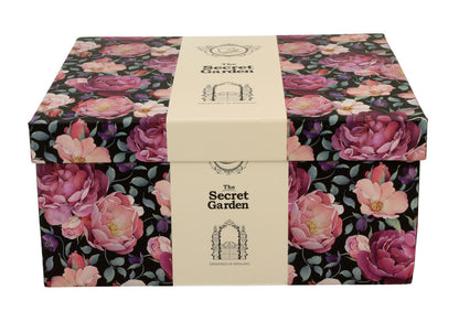 DUO FLORAL 2er-Set königliche Tassen 250 ml SPRING ROSES BLACK mit Untertassen, New Bone China Porzellan – Bild 5