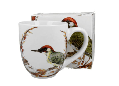 DUO ANIMALS XXL Becher 1000 ml PAINTED WOODPECKER New Bone China Porzellan