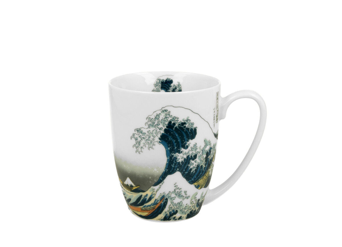 DUO ART GALLERY Klassischer Becher 350 ml GREAT WAVE New Bone China Porzellan – Bild 2