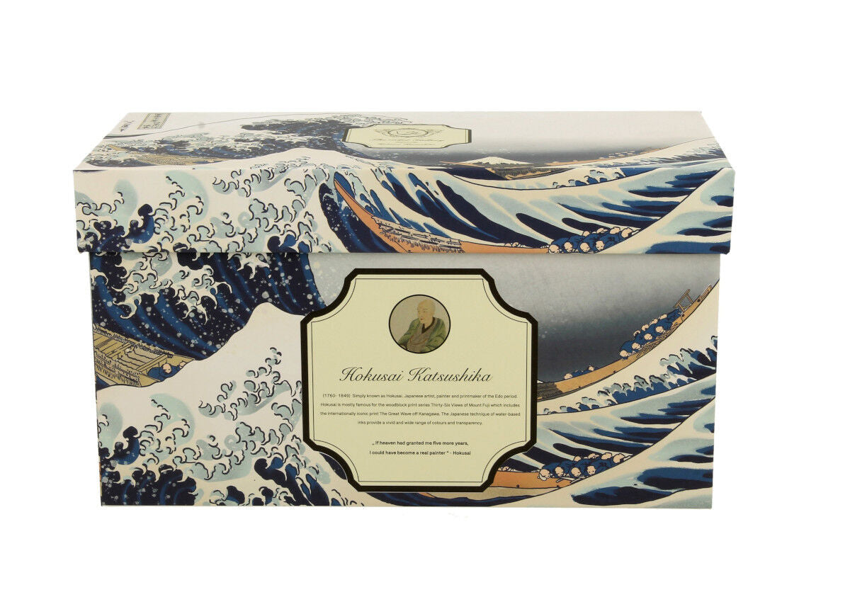 DUO ART GALLERY 2er-Set klassische Becher 350 ml GREAT WAVE New Bone China Porzellan – Bild 4