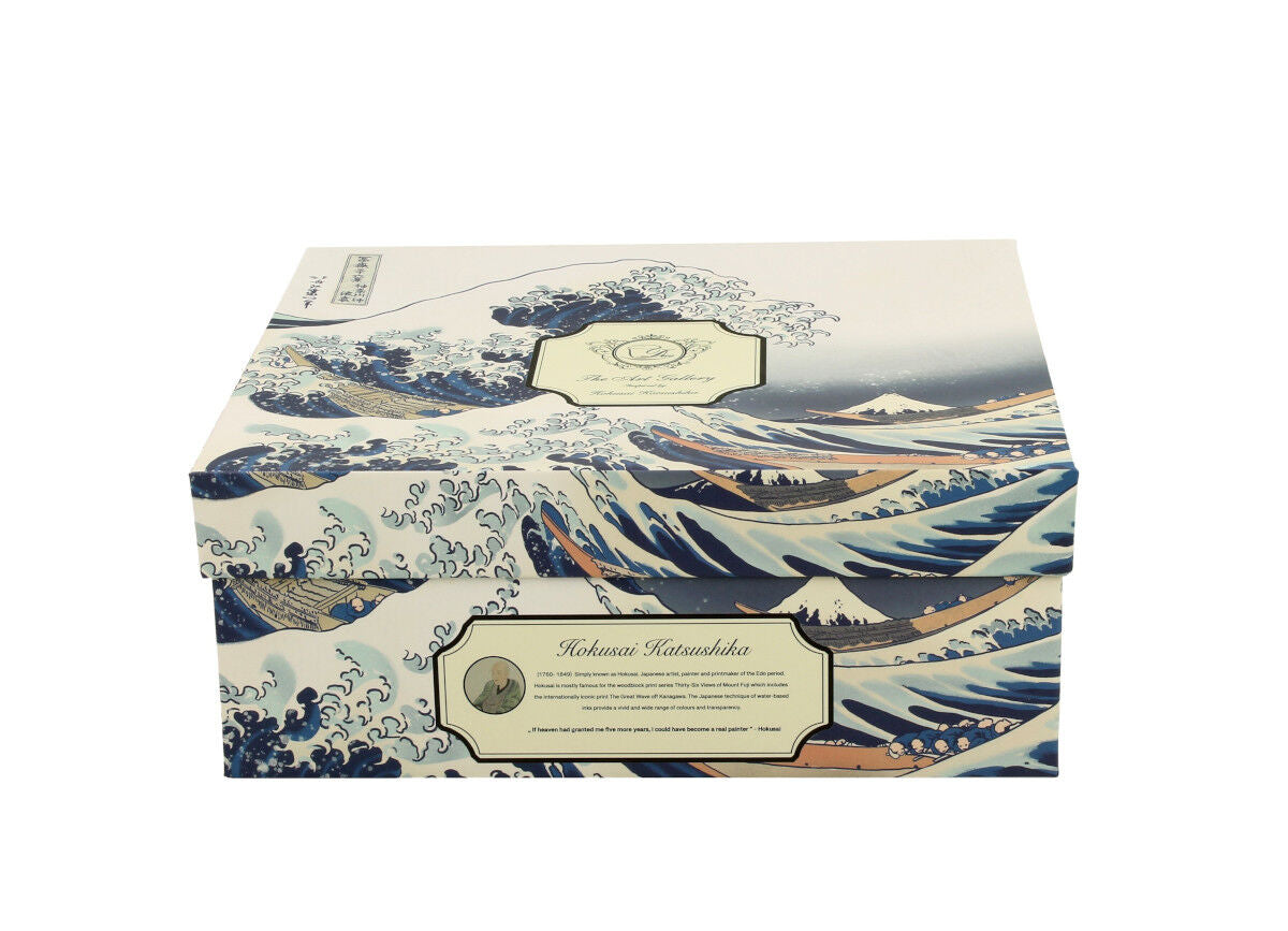 DUO ART GALLERY 2er-Set Espressotassen 90 ml GREAT WAVE mit Untertassen, New Bone China Porzellan – Bild 5