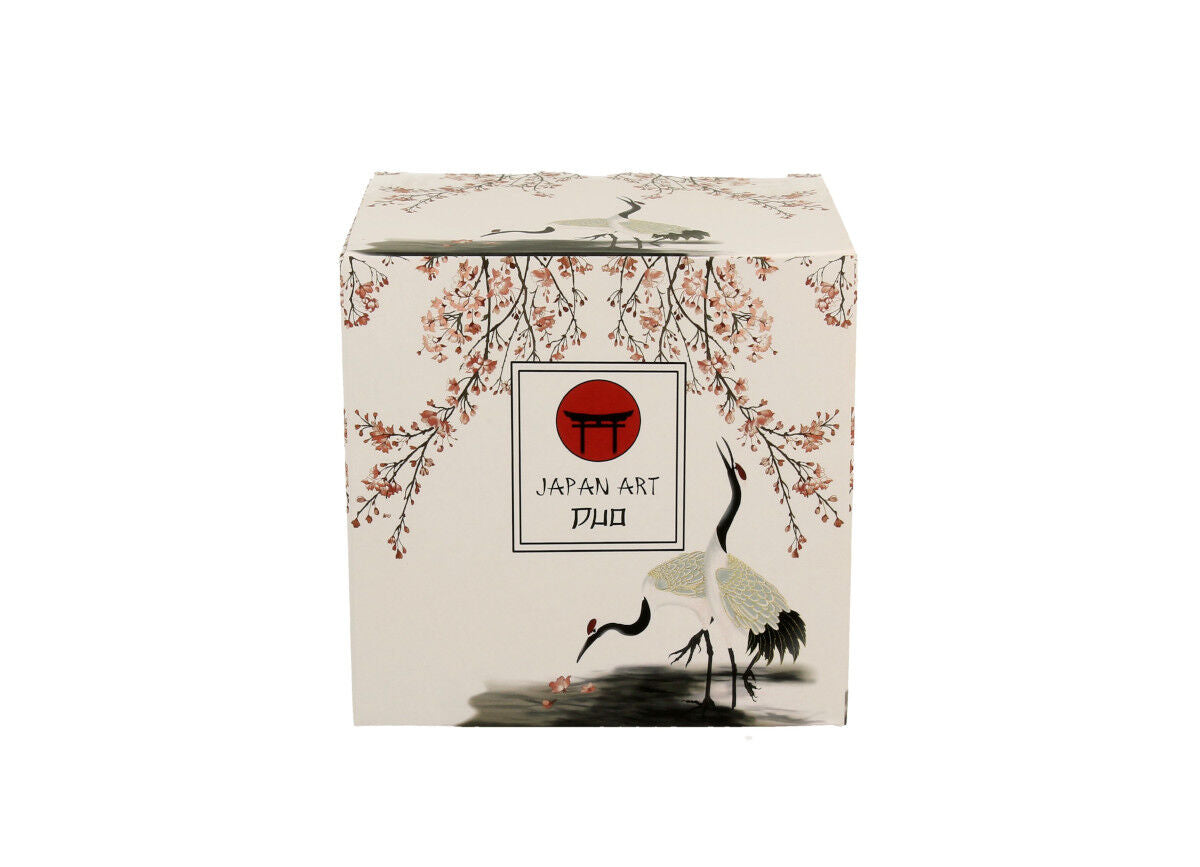DUO ART GALLERY Klassischer Becher 350 ml SAKURA & CRANES New Bone China Porzellan – Bild 3