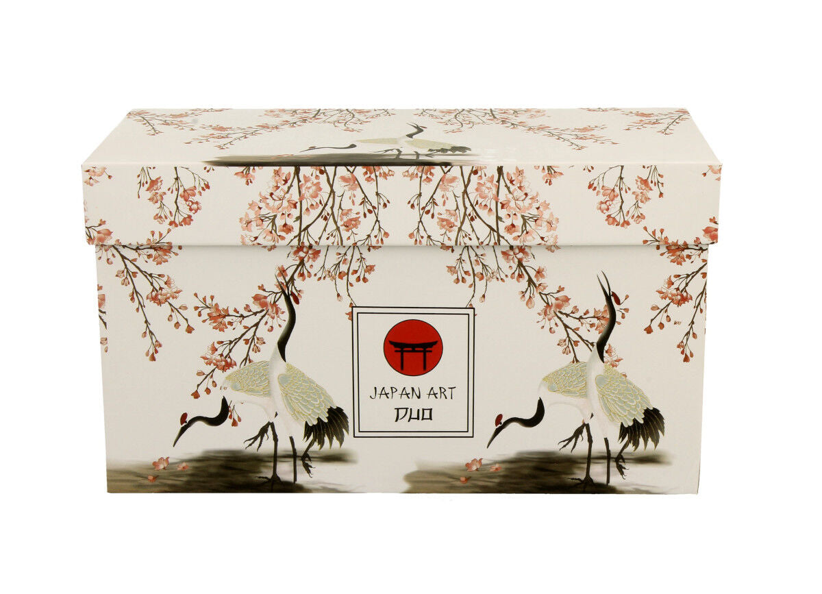 DUO ART GALLERY 2er-Set klassische Becher 350 ml SAKURA & CRANES New Bone China Porzellan – Bild 4