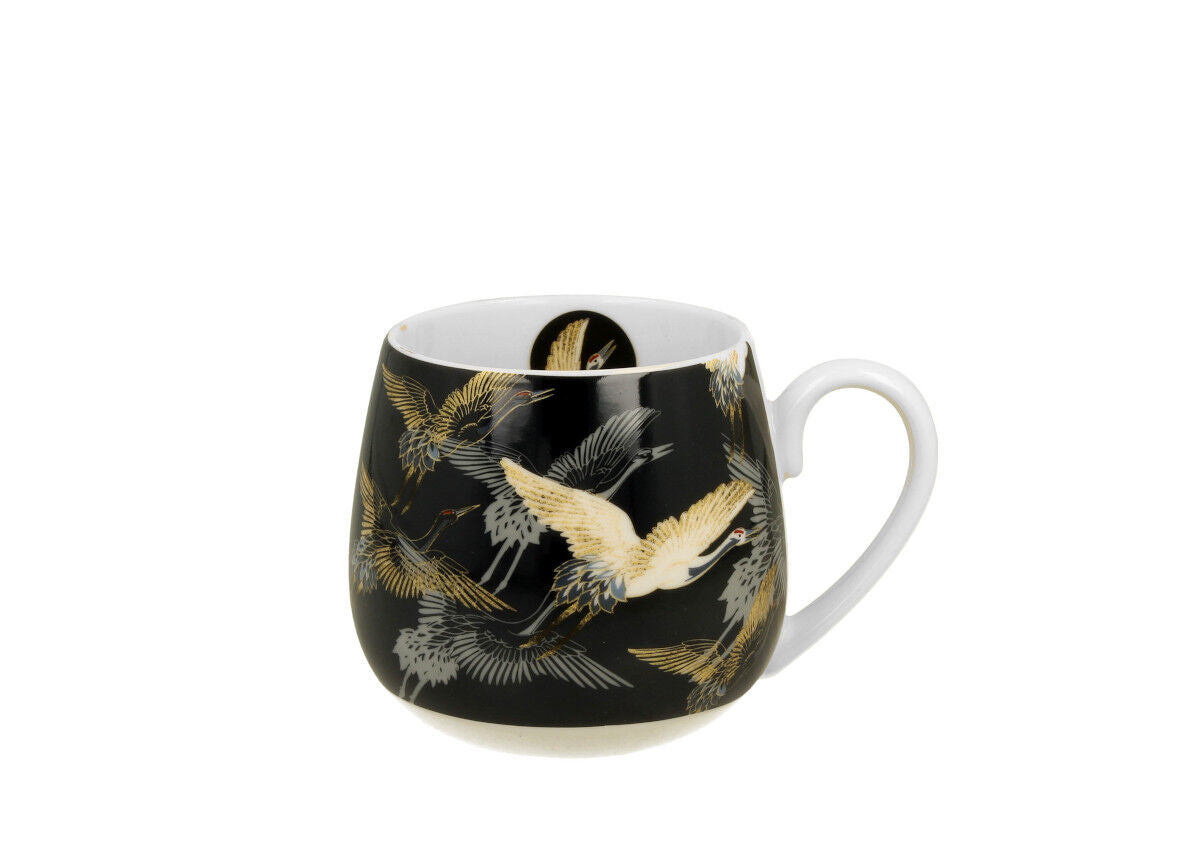DUO ART GALLERY Fassbecher 430 ml CRANES AT NIGHT New Bone China Porzellan – Bild 2