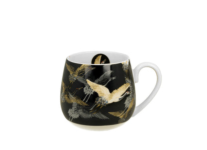 DUO ART GALLERY Fassbecher 430 ml CRANES AT NIGHT New Bone China Porzellan – Bild 2