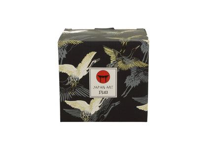 10er SET DUO ART GALLERY Fassbecher 430 ml CRANES AT NIGHT mit Teesieb, New Bone China Porzellan – Bild 5