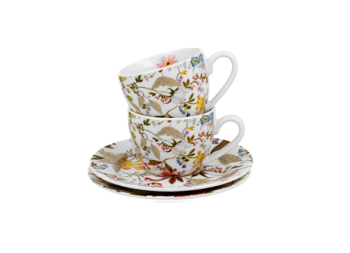 DUO ART GALLERY 2er-Set Espressotassen 90 ml WHITE mit Untertassen, New Bone China Porzellan – Bild 4