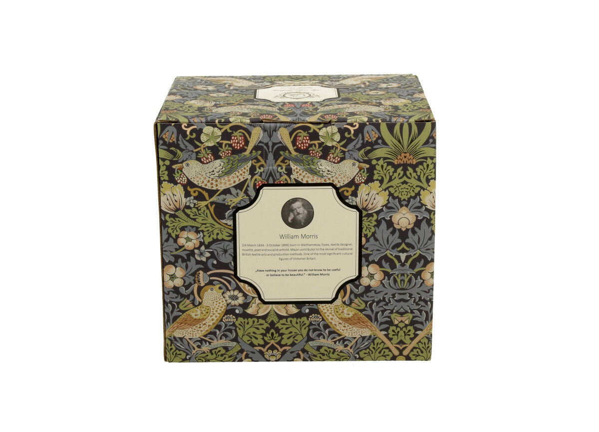 10er SET DUO ART GALLERY Fassbecher 430 ml STRAWBERRY THIEF BLUE mit Teesieb, New Bone China Porzellan – Bild 5