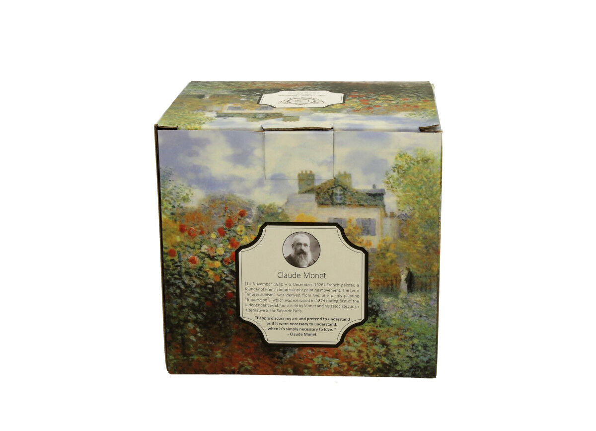 DUO ART GALLERY Fassbecher 430 ml THE GARDEN AT ARGENTEUIL mit Teesieb, New Bone China Porzellan – Bild 4