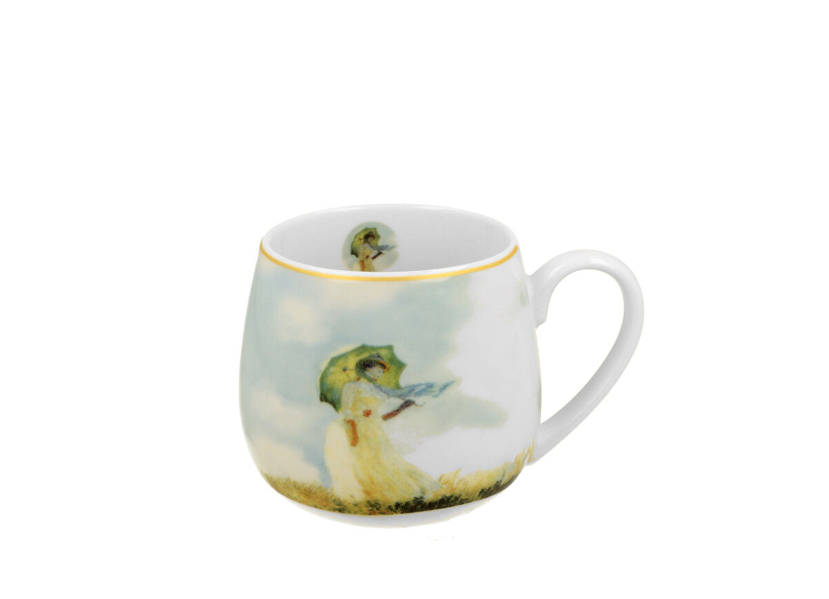 DUO ART GALLERY Fassbecher 430 ml WOMAN WITH PARASOL New Bone China Porzellan – Bild 2