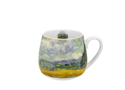 DUO ART GALLERY Fassbecher 430 ml WHEAT FIELD inspired by Van Gogh, New Bone China Porzellan – Bild 2