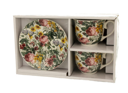 DUO FLORAL 2er-Set Tassen 250 ml SPRING mit Untertassen, New Bone China Porzellan – Bild 4