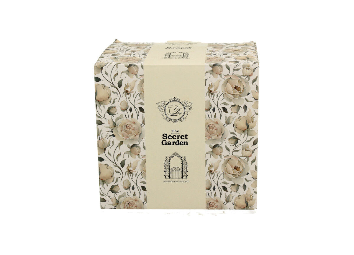DUO FLORAL Fassbecher 430 ml ENGLISH ROSES WHITE mit Teesieb, New Bone China Porzellan – Bild 4