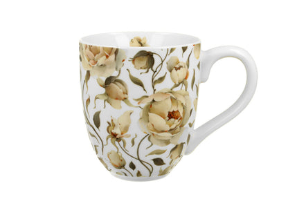 DUO FLORAL XXL Becher 1000 ml ENGLISH ROSES WHITE New Bone China Porzellan – Bild 2