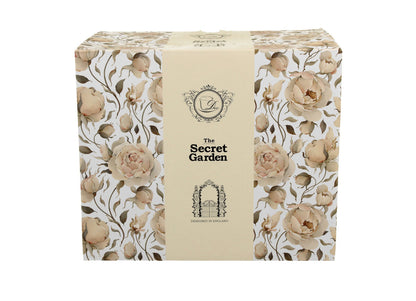 DUO FLORAL XXL Becher 1000 ml ENGLISH ROSES WHITE New Bone China Porzellan – Bild 3