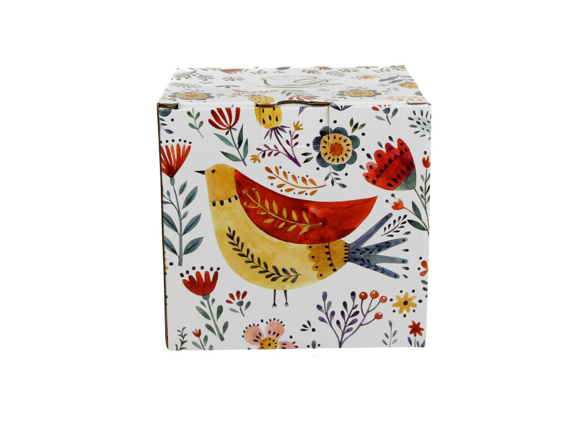 DUO ETNO Becher 650 ml COLORFUL BIRD New Bone China Porzellan – Bild 3