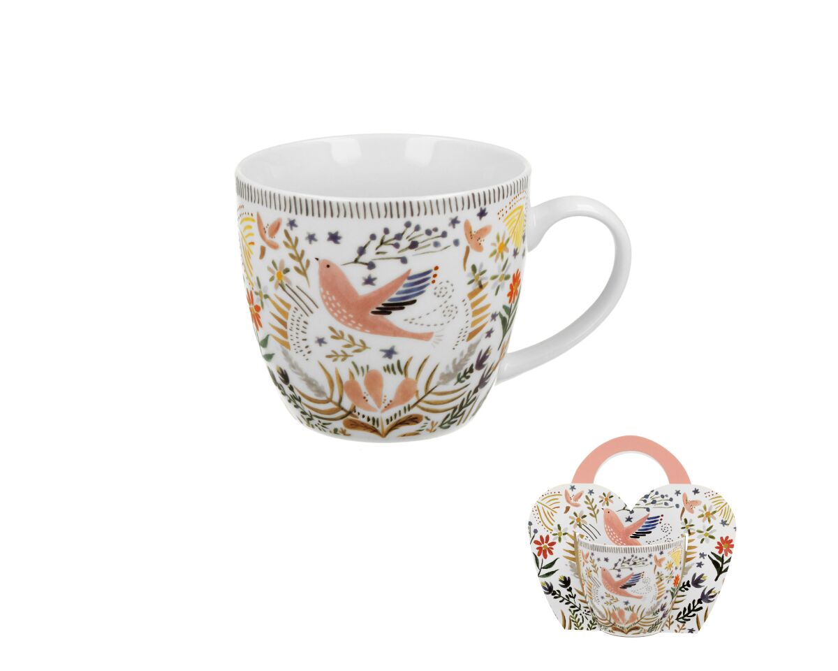 10er SET DUO ETNO Becher 460 ml SANIN in Tragetasche, New Bone China Porzellan – Bild 3