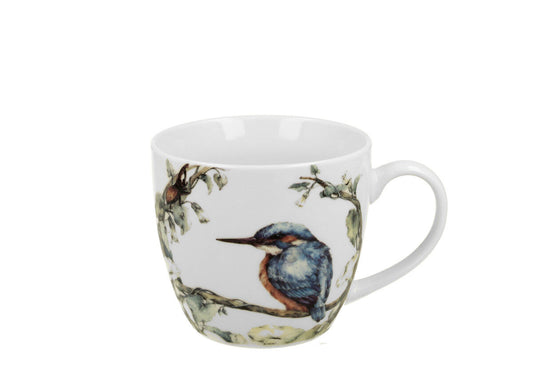 DUO ANIMALS Becher 460 ml PAINTED KINGFISHER in Tragetasche, New Bone China Porzellan