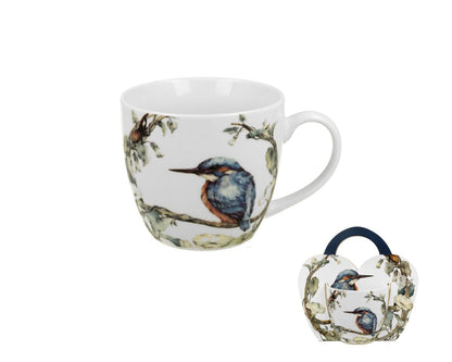 DUO ANIMALS Becher 460 ml PAINTED KINGFISHER in Tragetasche, New Bone China Porzellan – Bild 2