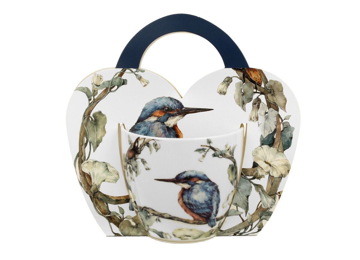 DUO ANIMALS Becher 460 ml PAINTED KINGFISHER in Tragetasche, New Bone China Porzellan – Bild 3