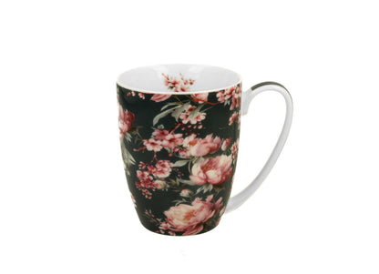 DUO FLORAL Klassischer Becher 360 ml NOEMI BLACK New Bone China Porzellan – Bild 2